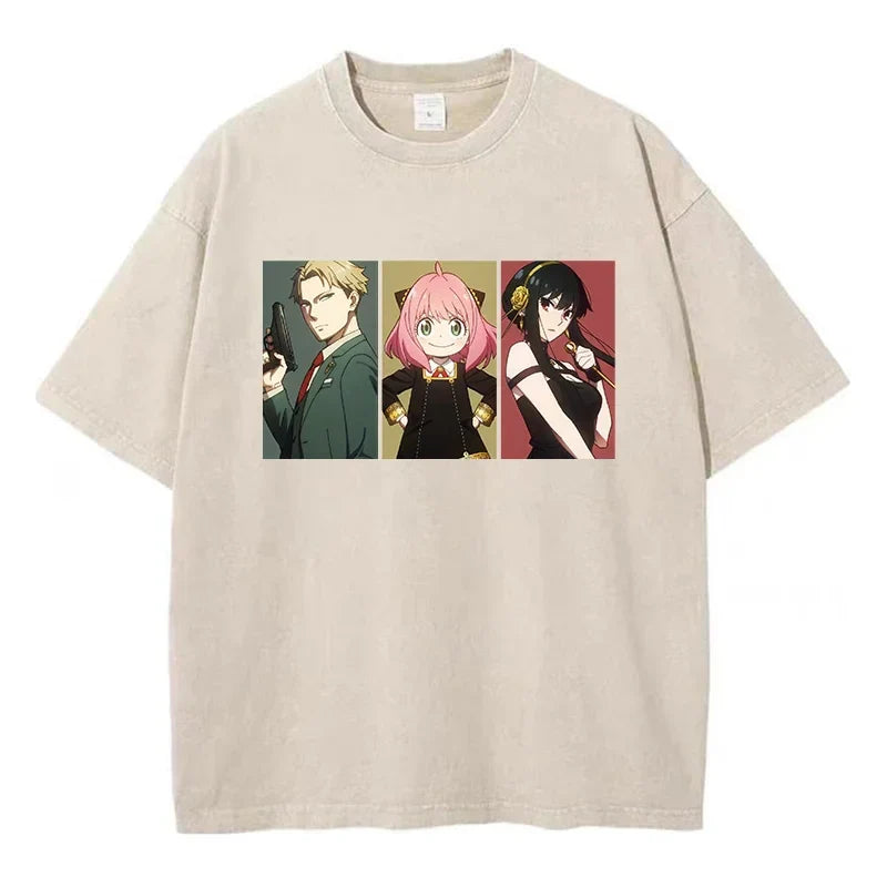 Spy x Family Tactical Trio Oversized Vintage T-Shirt