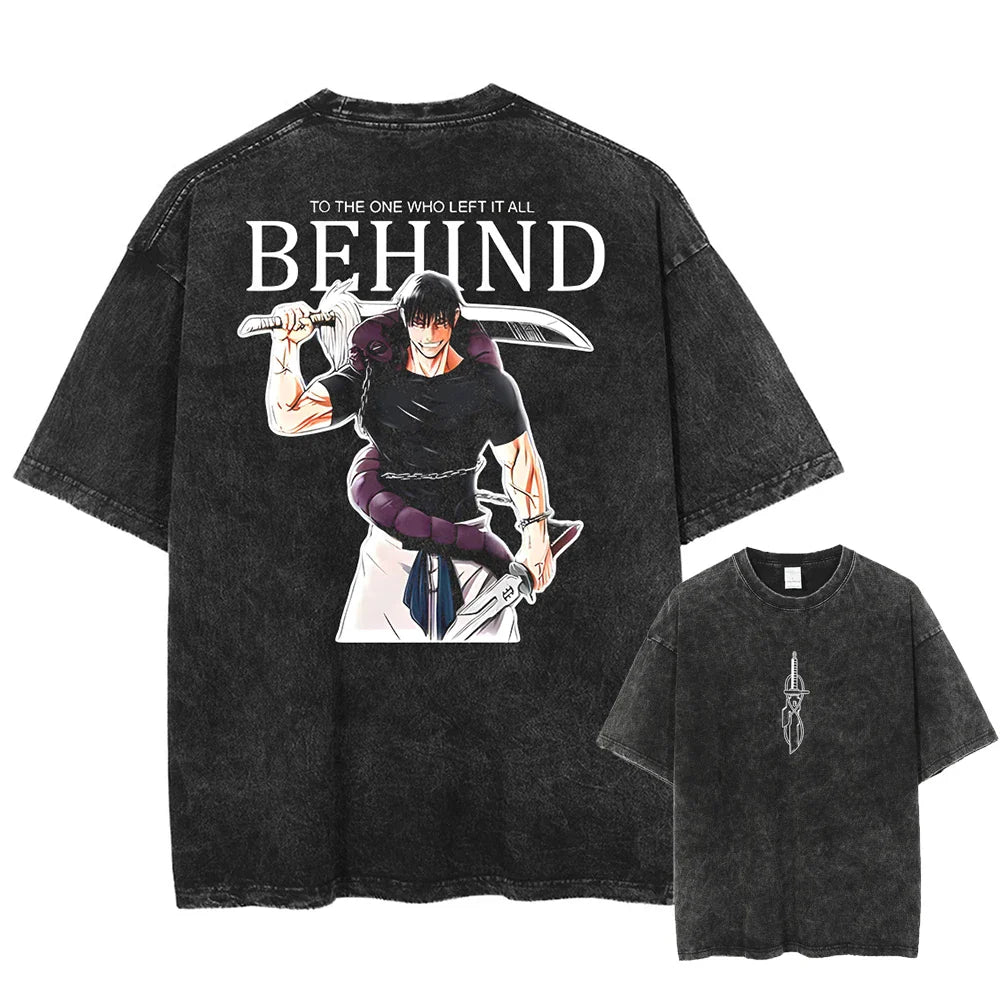 Jujutsu Kaisen Toji "Left it All Behind" Oversized Vintage T-Shirt