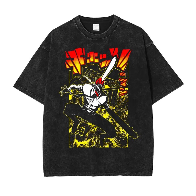Chainsaw Man Fiery Resilience Vintage T-Shirt