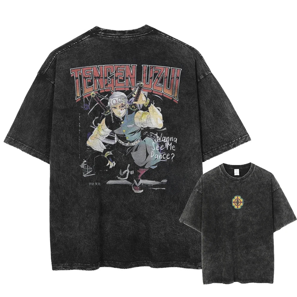 Demon Slayer Sound's Flash Oversized Vintage T-Shirt