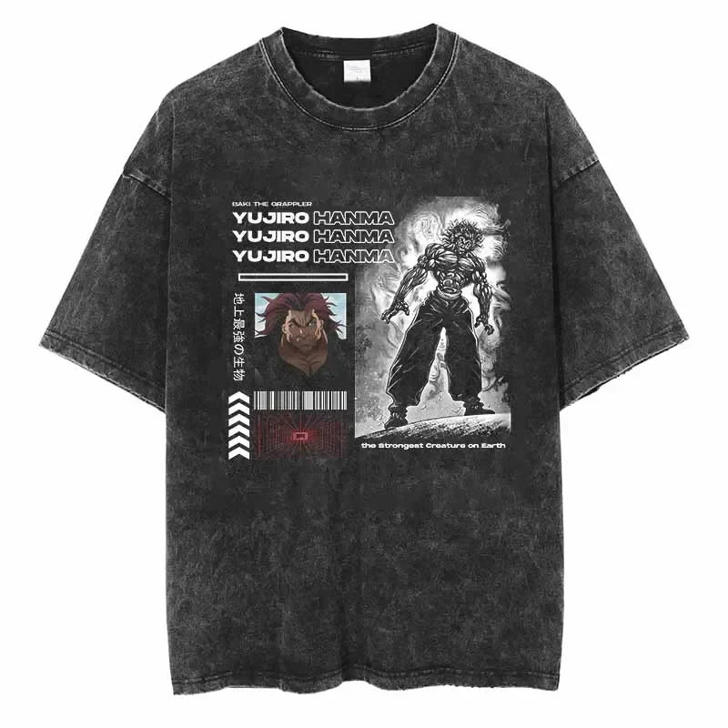 Baki Yujiro Ultimate Figher Oversized Vintage T-Shirt