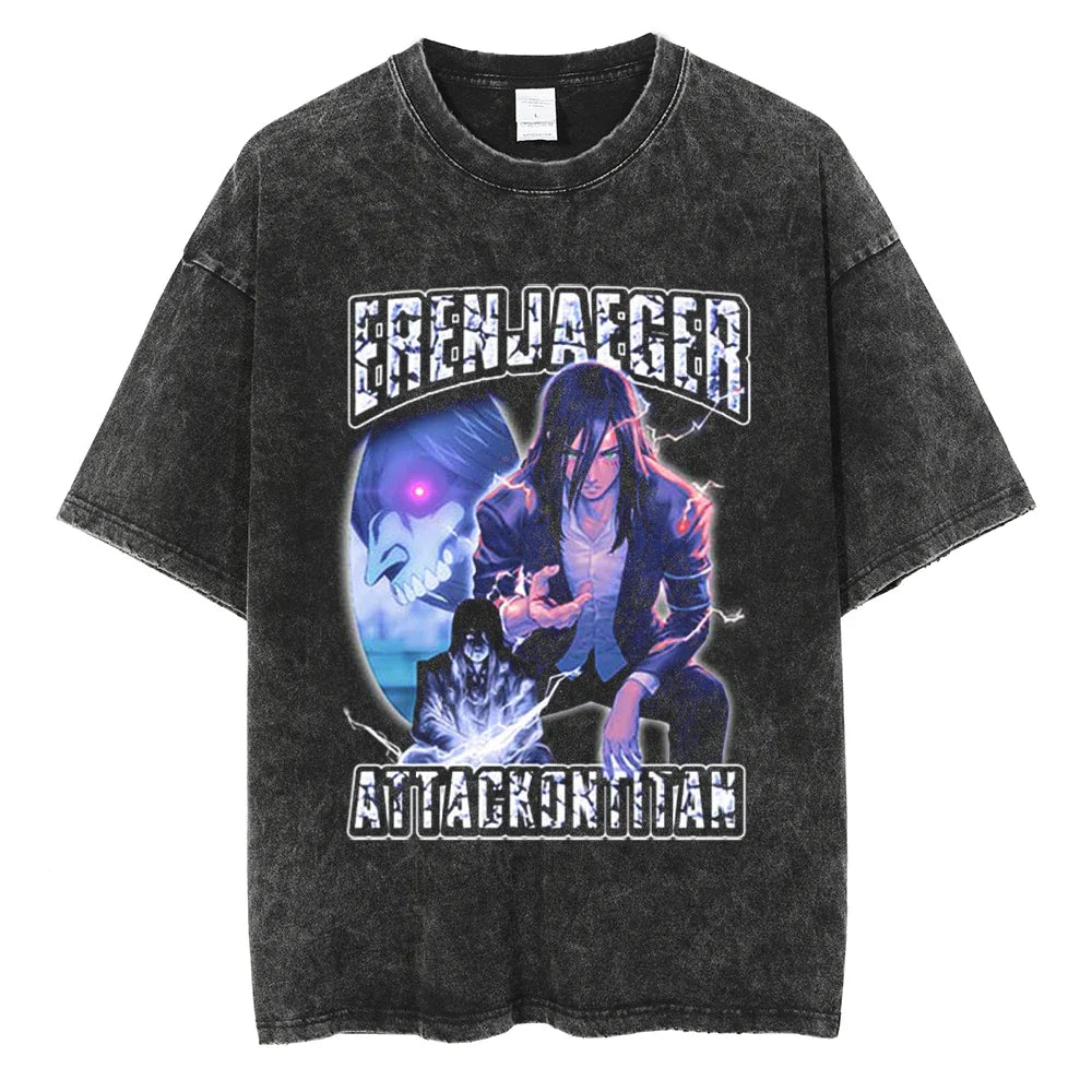 Attack on Titan Eren Yeager Heroic Fighter Vintage T-Shirt