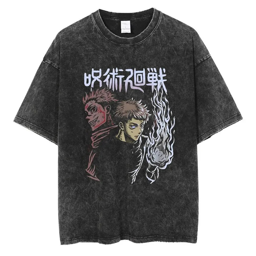 Jujutsu Kaisen Itadori x Sakuna Cursed Incarnate Vintage T-Shirt