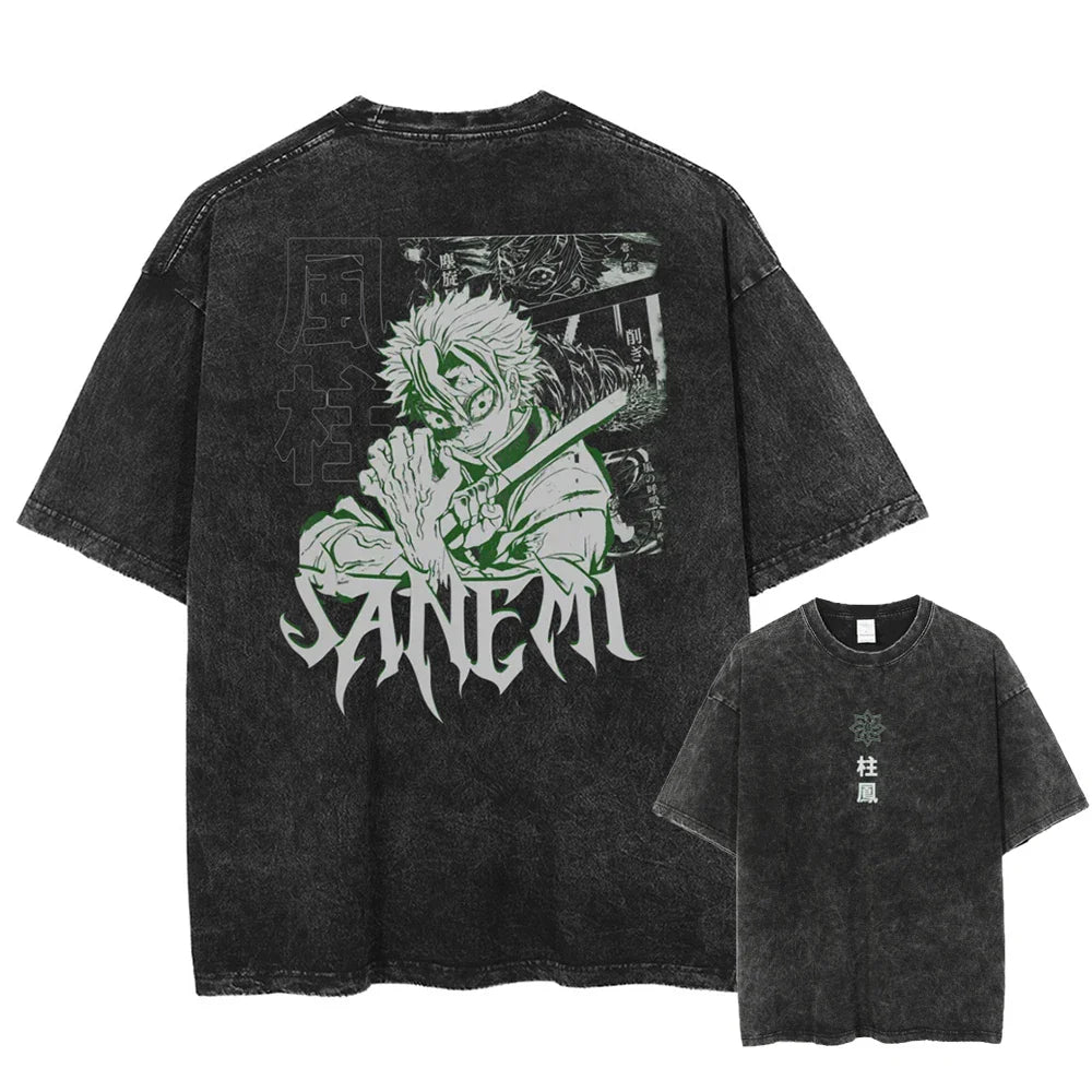 Demon Slayer Wind's Fury Oversized Vintage T-Shirt
