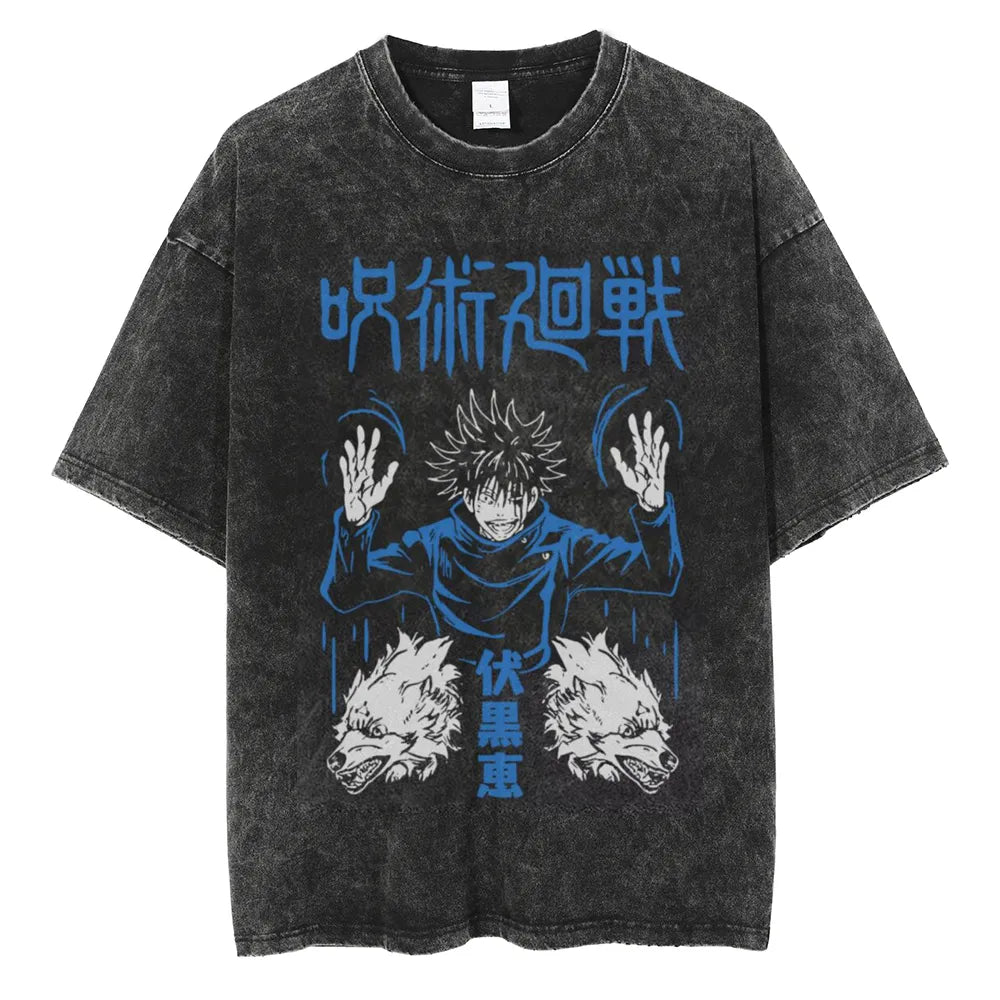 Jujutsu Kaisen Fushiguro Shadow Manipulator Vintage T-Shirt