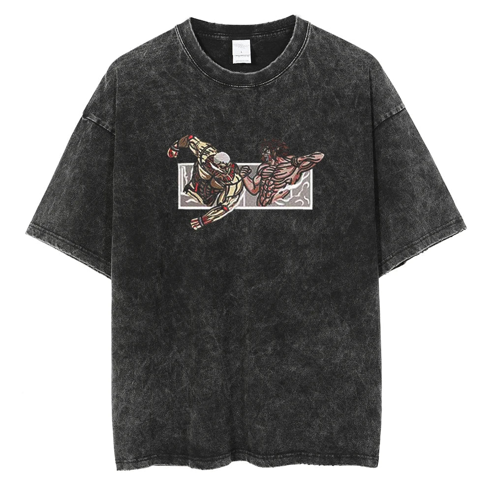 Attack on Titan Titan Brawl Oversized Vintage T-Shirt