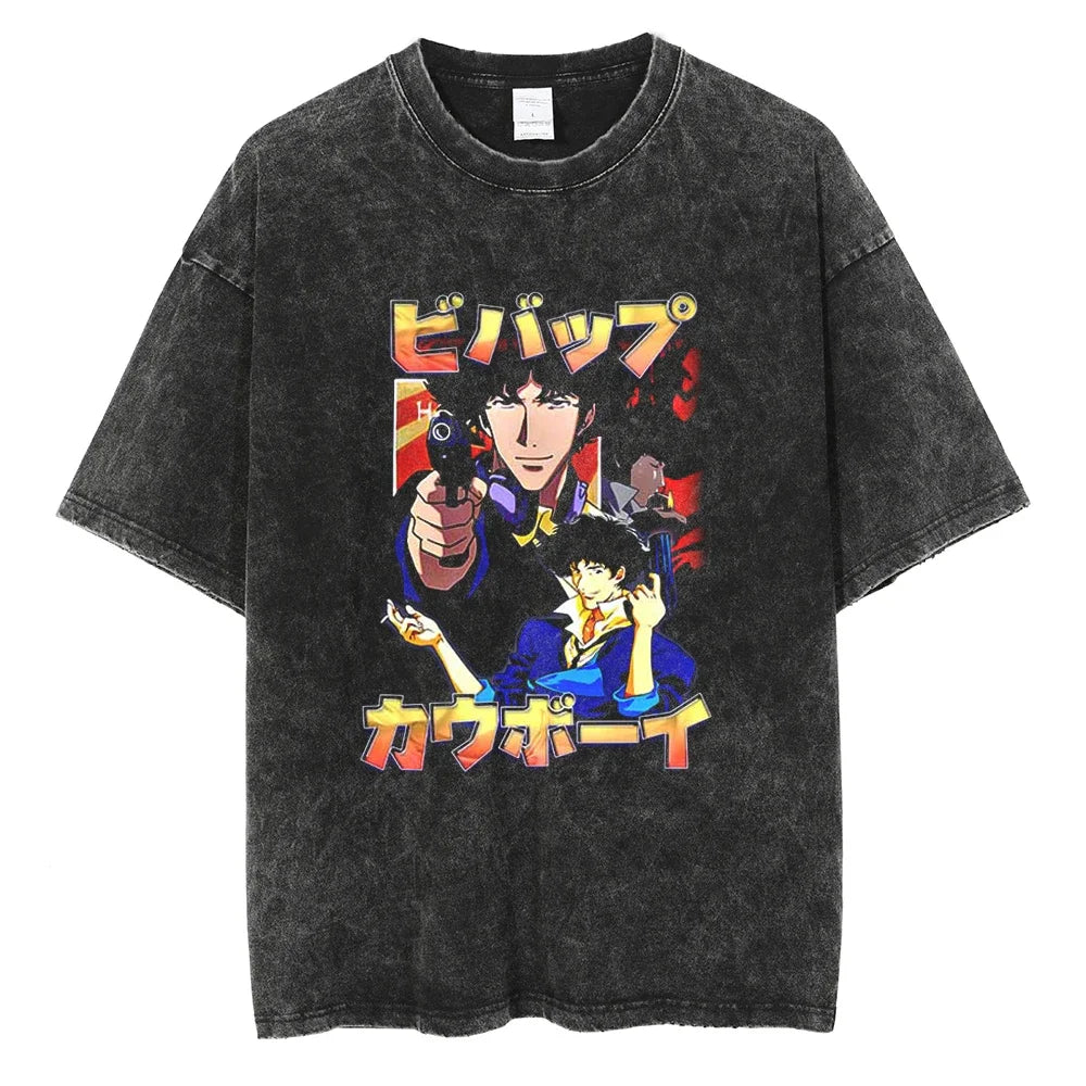 Cowboy Bebop Spike's Legacy Oversized Vintage T-Shirt