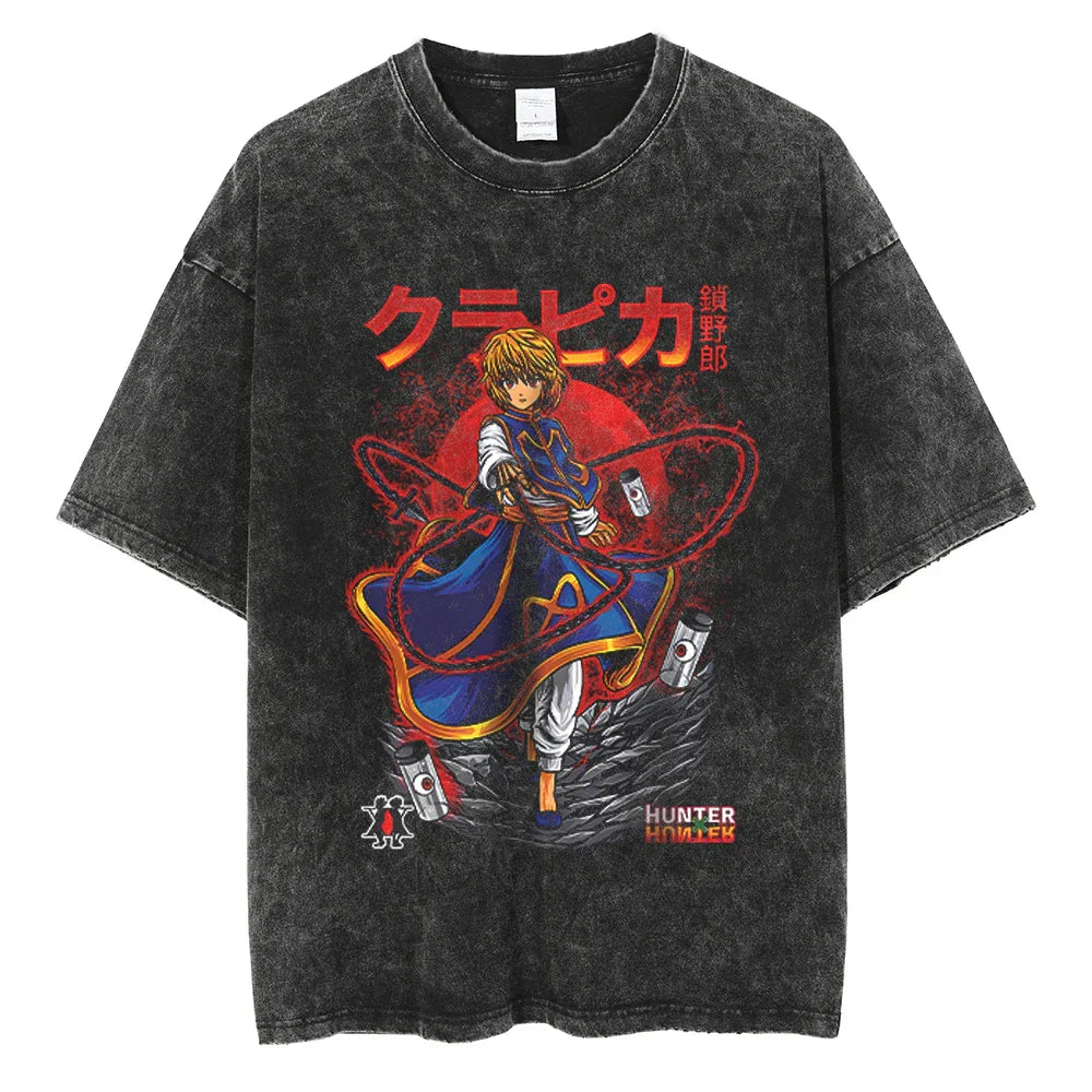 Hunter x Hunter Kurapika Scarlet Fury Oversized Vintage T-Shirt