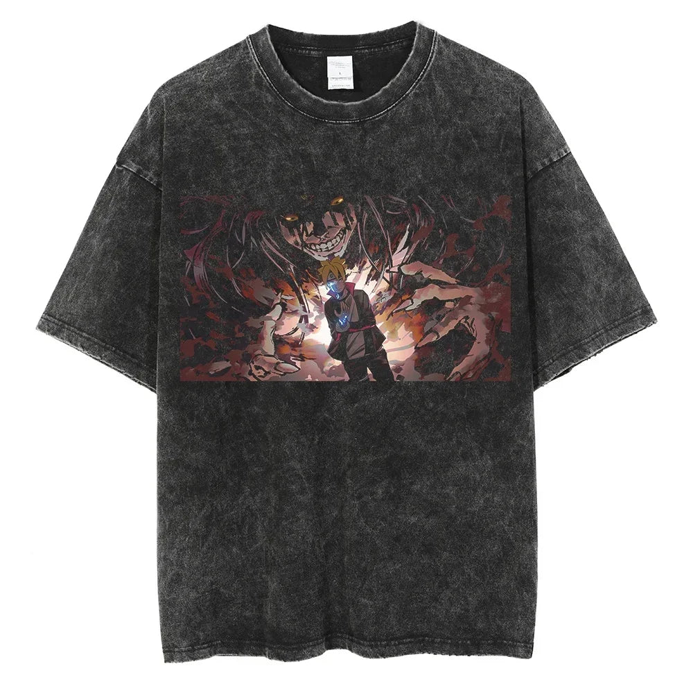 Naruto Dark Shadow Oversized Vintage T-Shirt