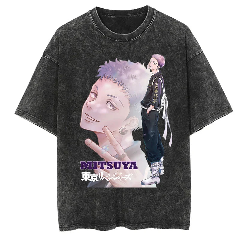 Tokyo Revengers Mitsuya Fashioned Fighter Oversized Vintage T-Shirt