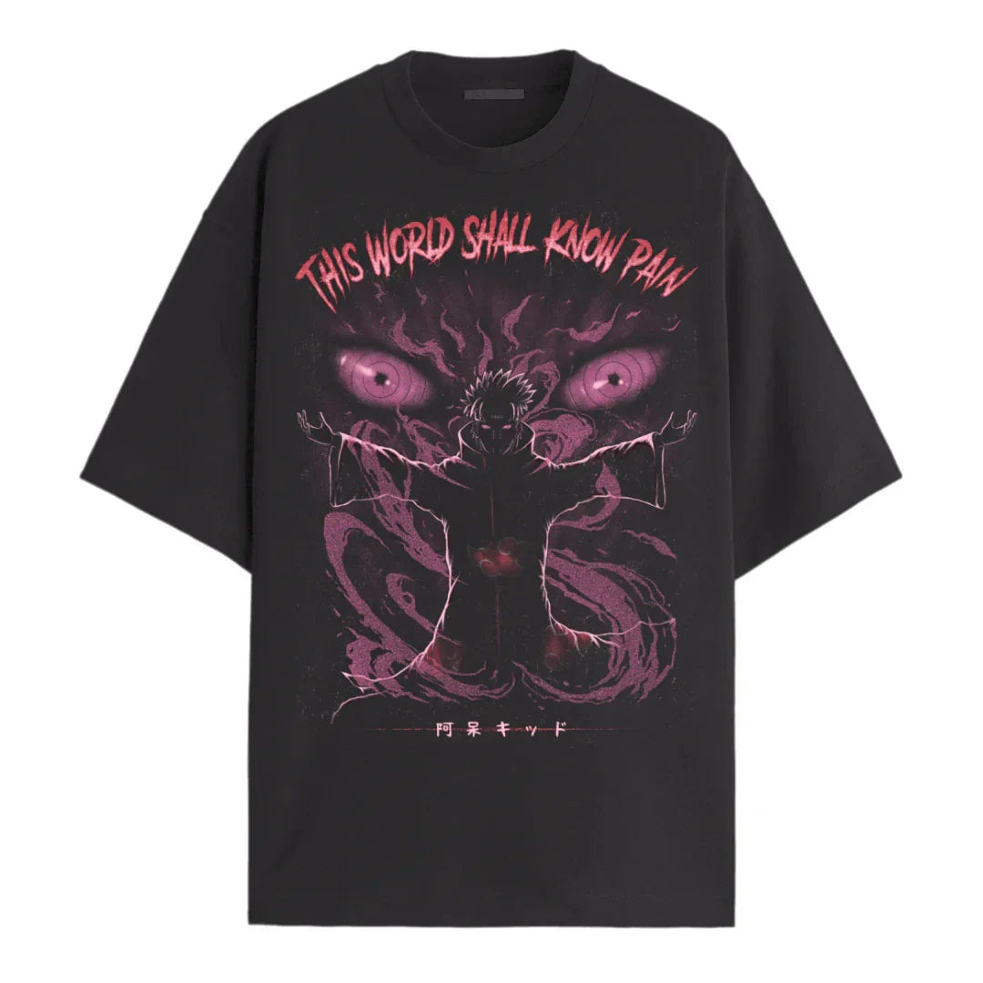 Naruto Pain's Devastation Oversized Graphic T-Shirt