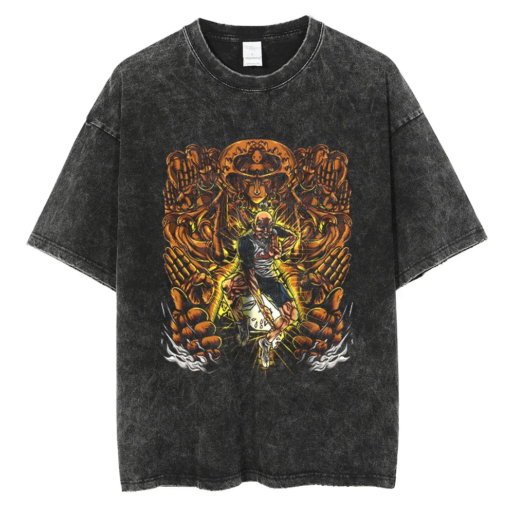 Hunter x Hunter Netero King of Nen Oversized Vintage T-Shirt