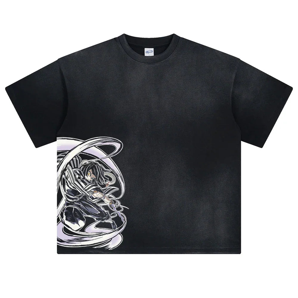 Demon Slayer Obanai's Snake Oversized Vintage T-Shirt