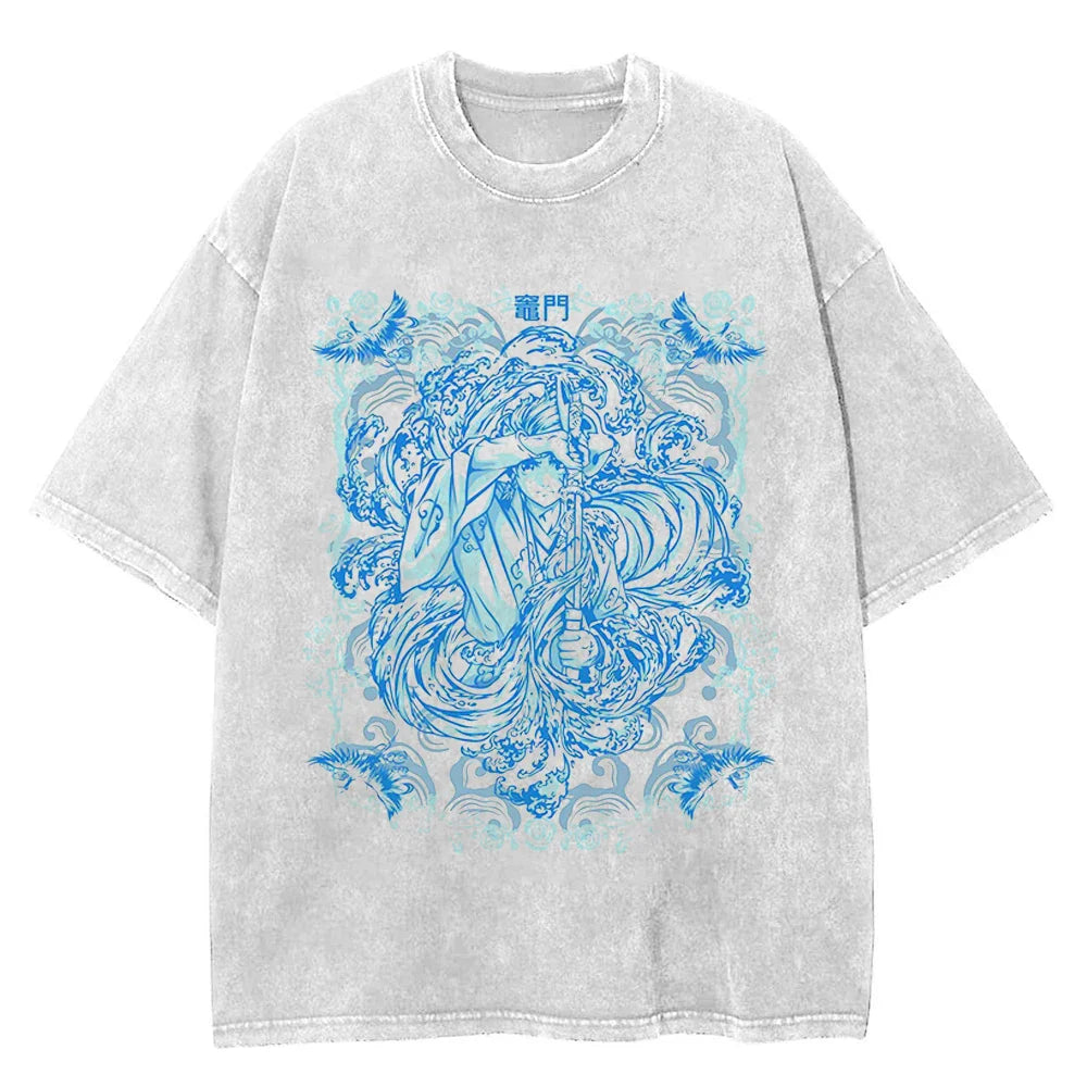 Demon Slayer Tanjiro's Path Oversized Graphic T-Shirt