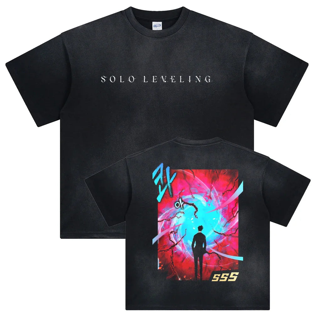 Solo Leveling Sung Jinwoo Oversized Vintage Shirt