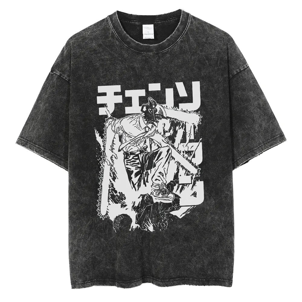 Chainsaw Man Denji Rage Fury Vintage T-Shirt