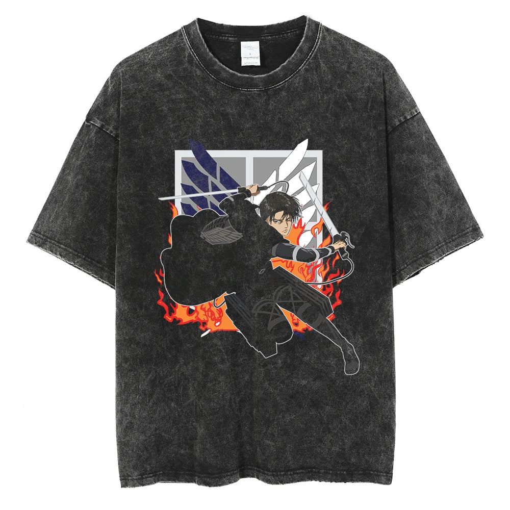 Attack on Titan Levi's Blade Oversized Vintage T-Shirt