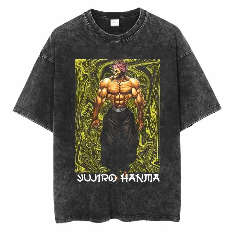 Baki Yujiro Unstoppable Beast Oversized Vintage T-Shirt
