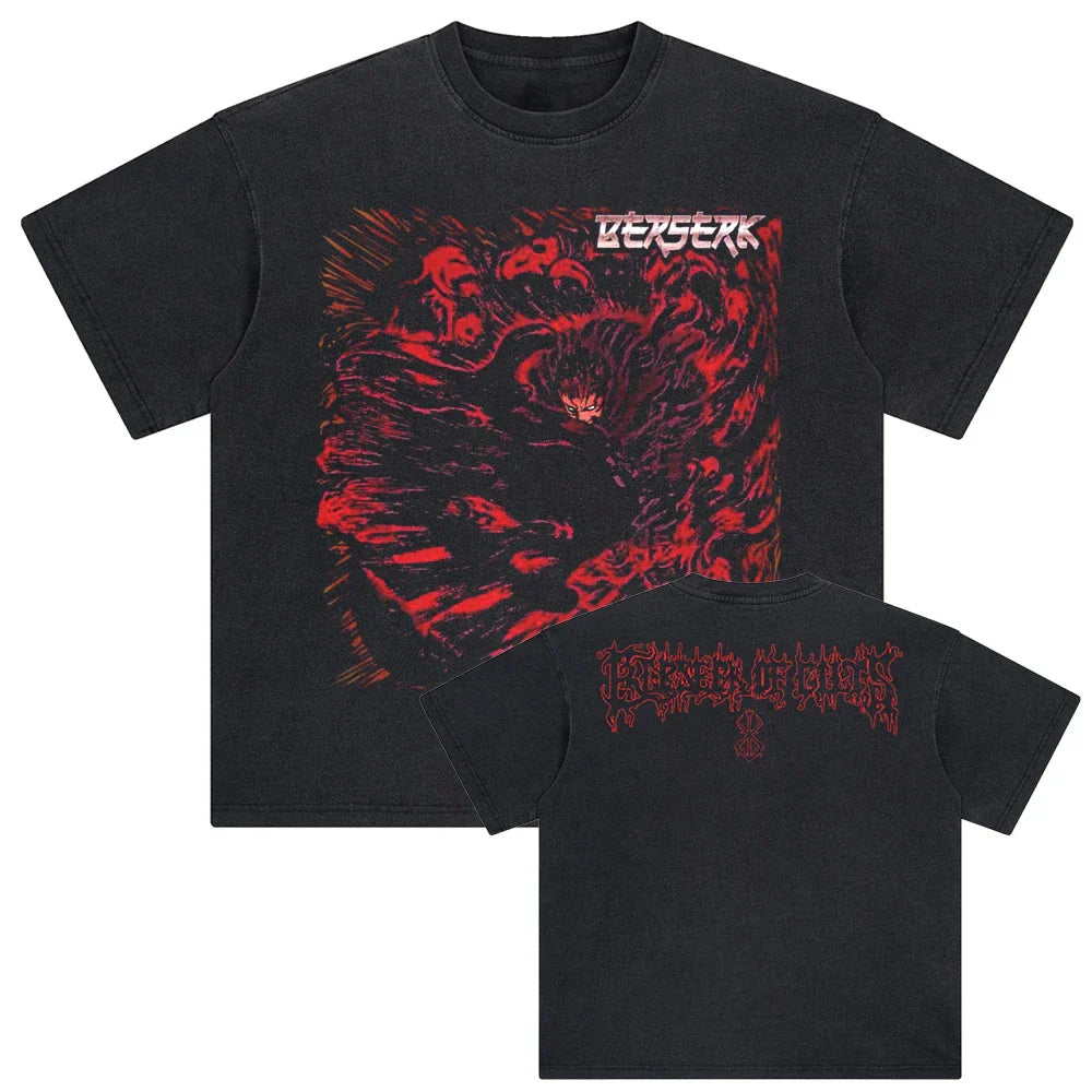 Berserk Guts' Duality Oversized Vintage T-Shirt