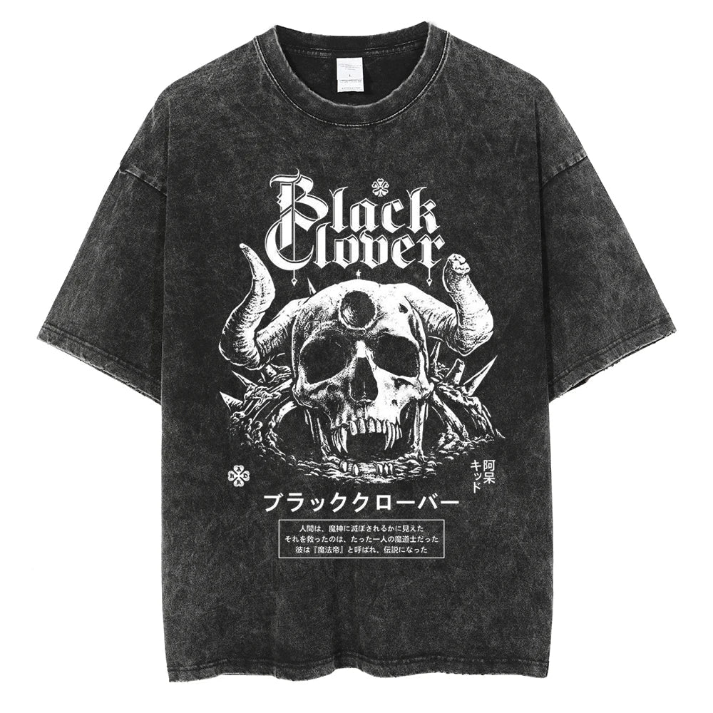 Black Clover Black Bulls Symbol Vintage T-Shirt